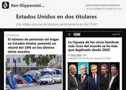 Estados Unidos en dos titulares