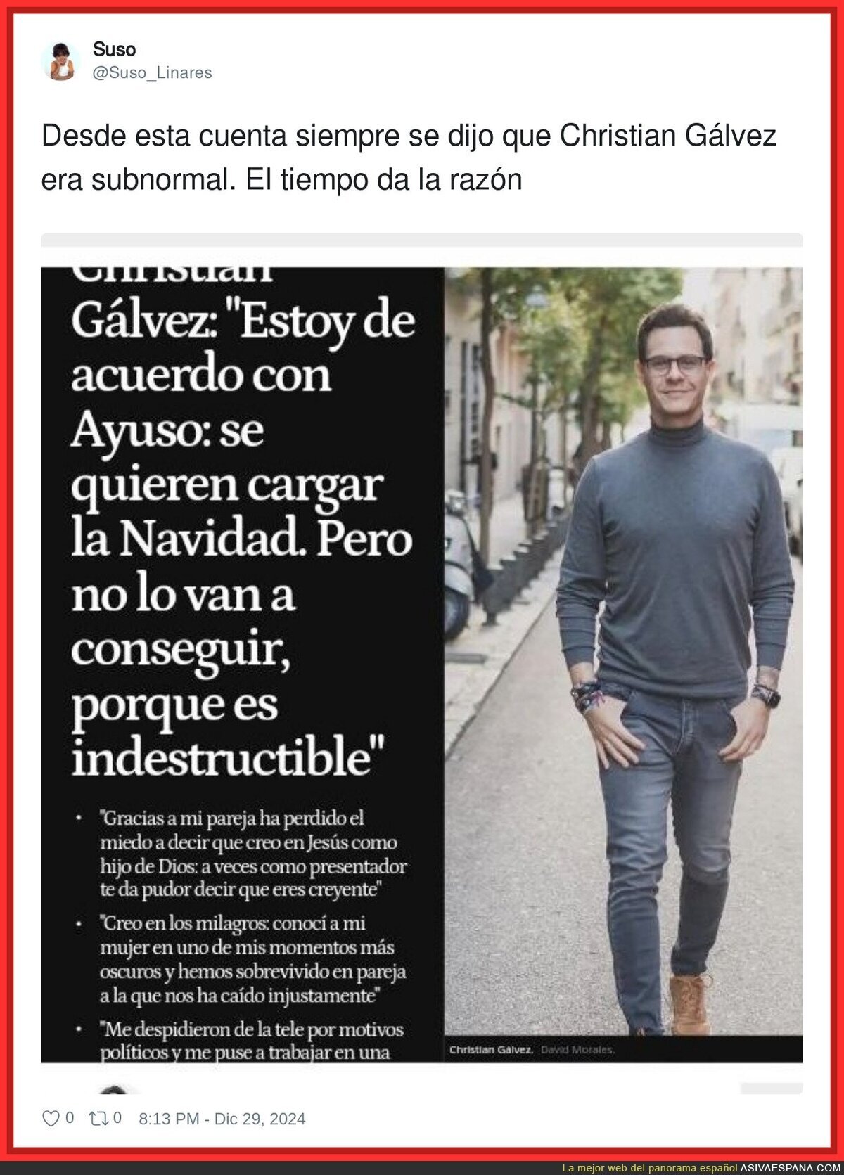 Christian Gálvez se ha vuelto a superar