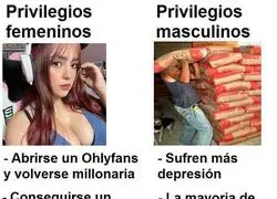 Privilegios masculinos y femeninos