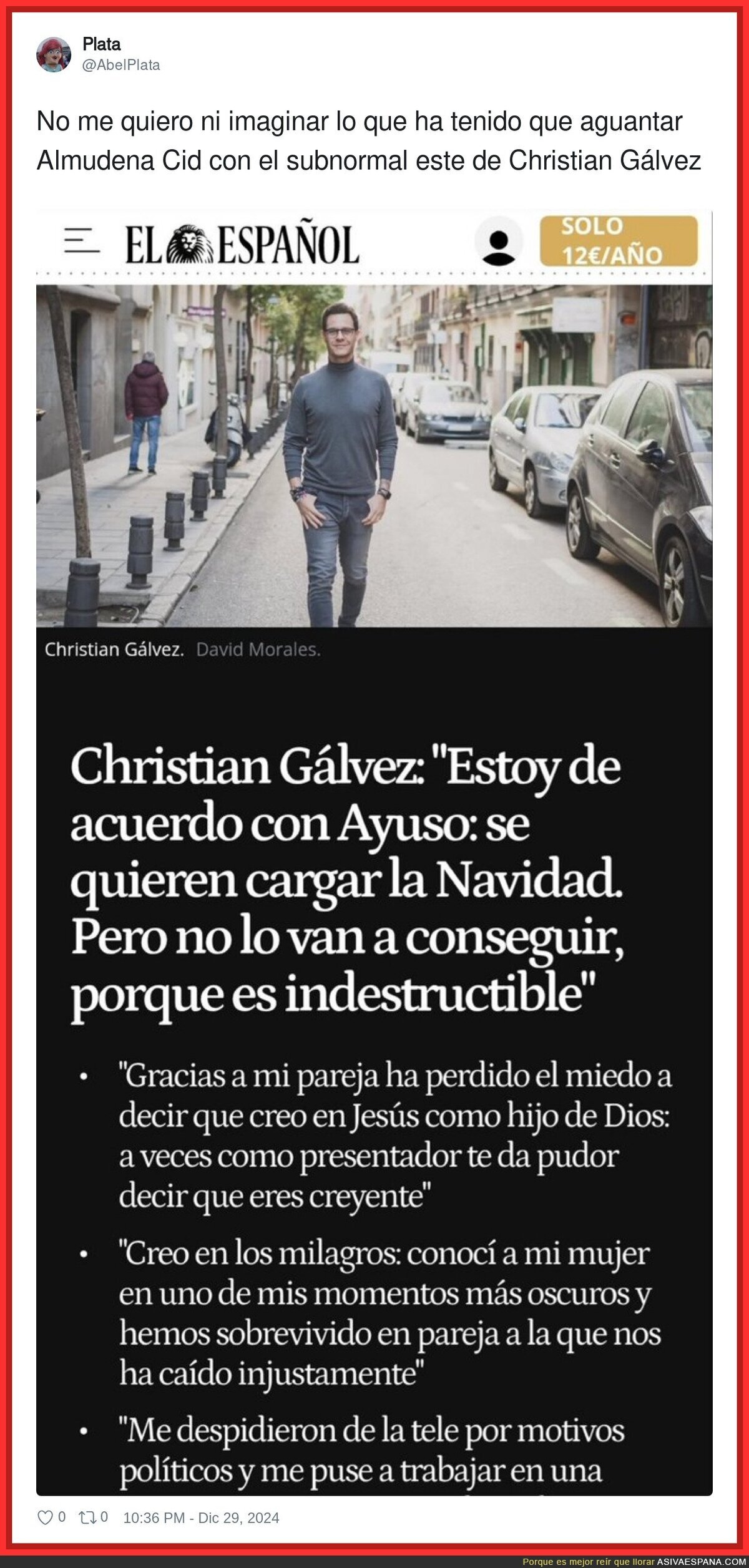Almudena Cid ha tenido que aguantar a este personaje