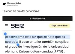 El periodismo de la Cadena SER en una imagen