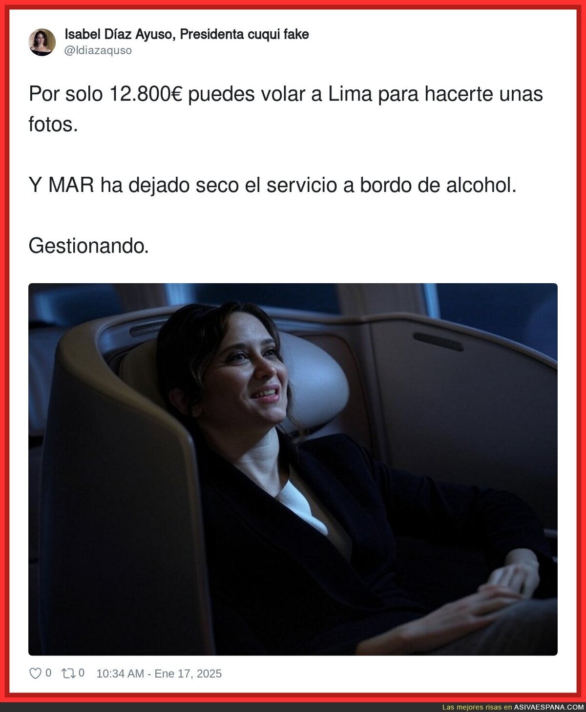 La buena vida de viajes de Ayuso