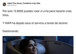 La buena vida de viajes de Ayuso