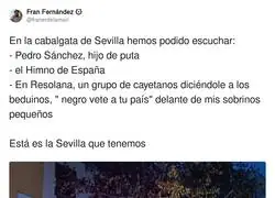 La pol&eacute;mica en Sevilla en plena Cabalgata de Reyes Magos