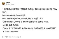 La vida de un electricista