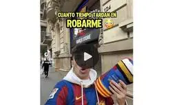 Cronometran cuanto tardan en robar en pleno centro de Barcelona