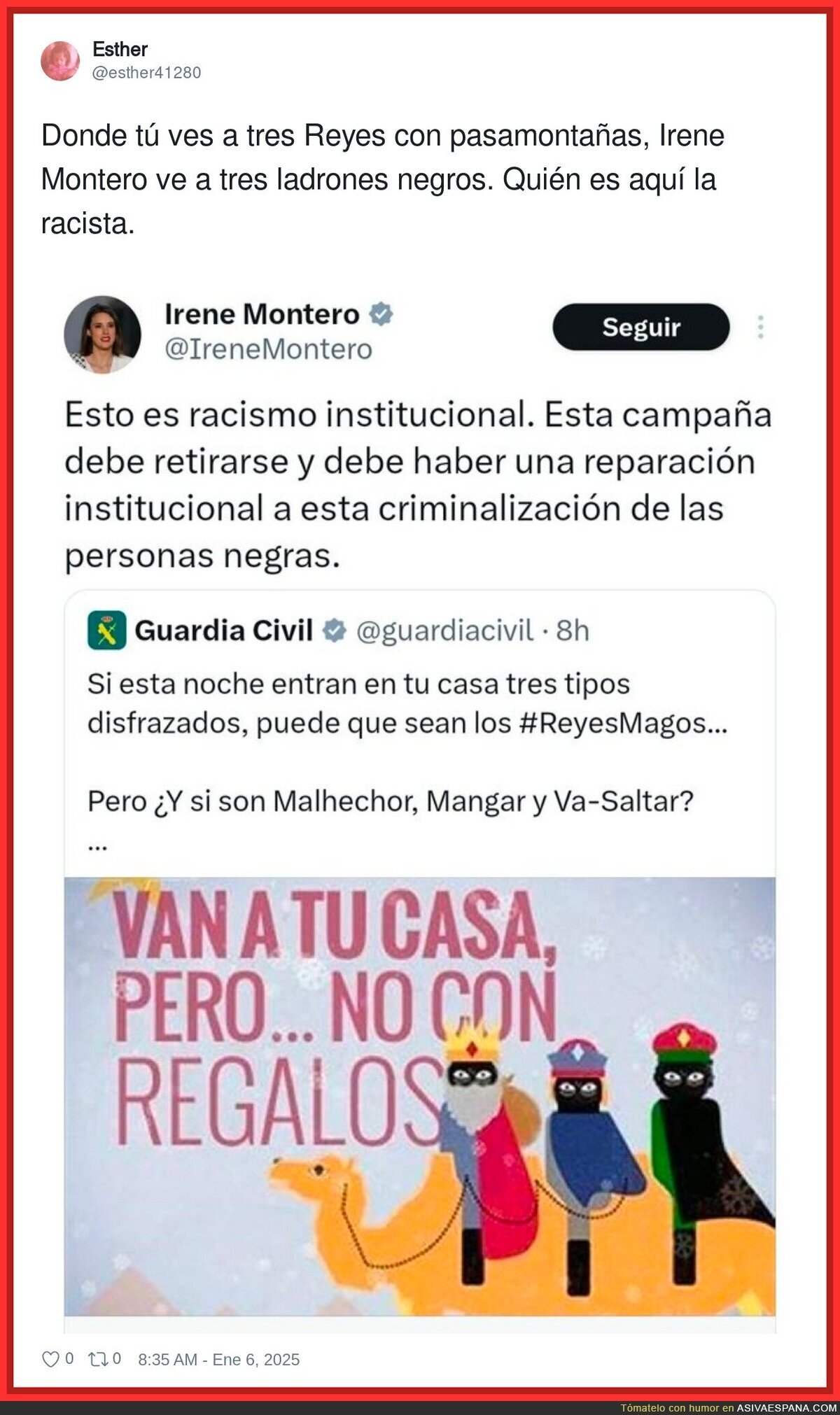 El racismo de Irene Montero