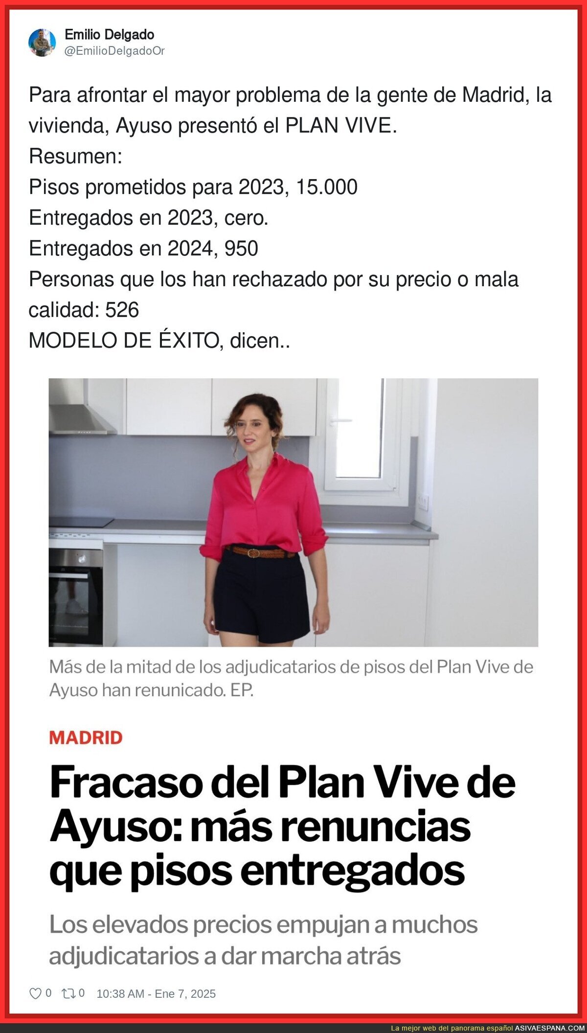 Un aplauso para Ayuso y su Plan Vive