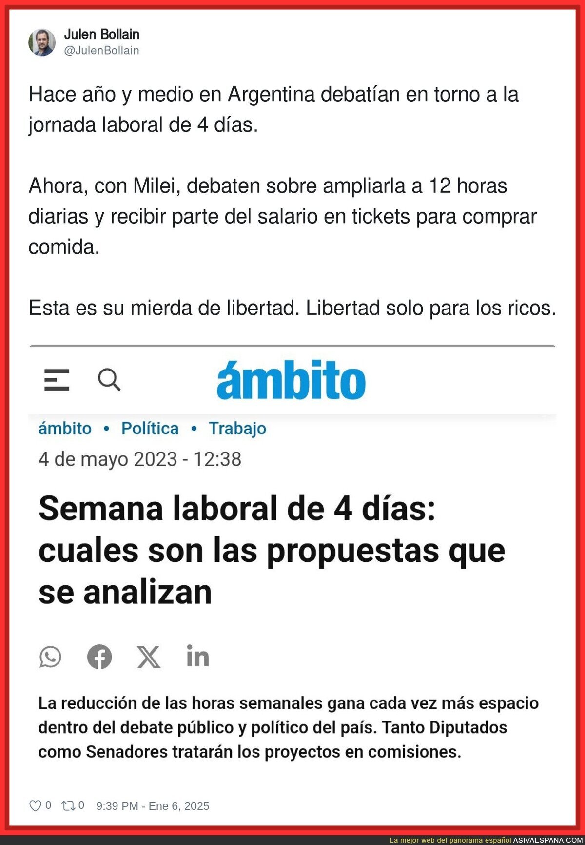 Así va Argentina con Milei