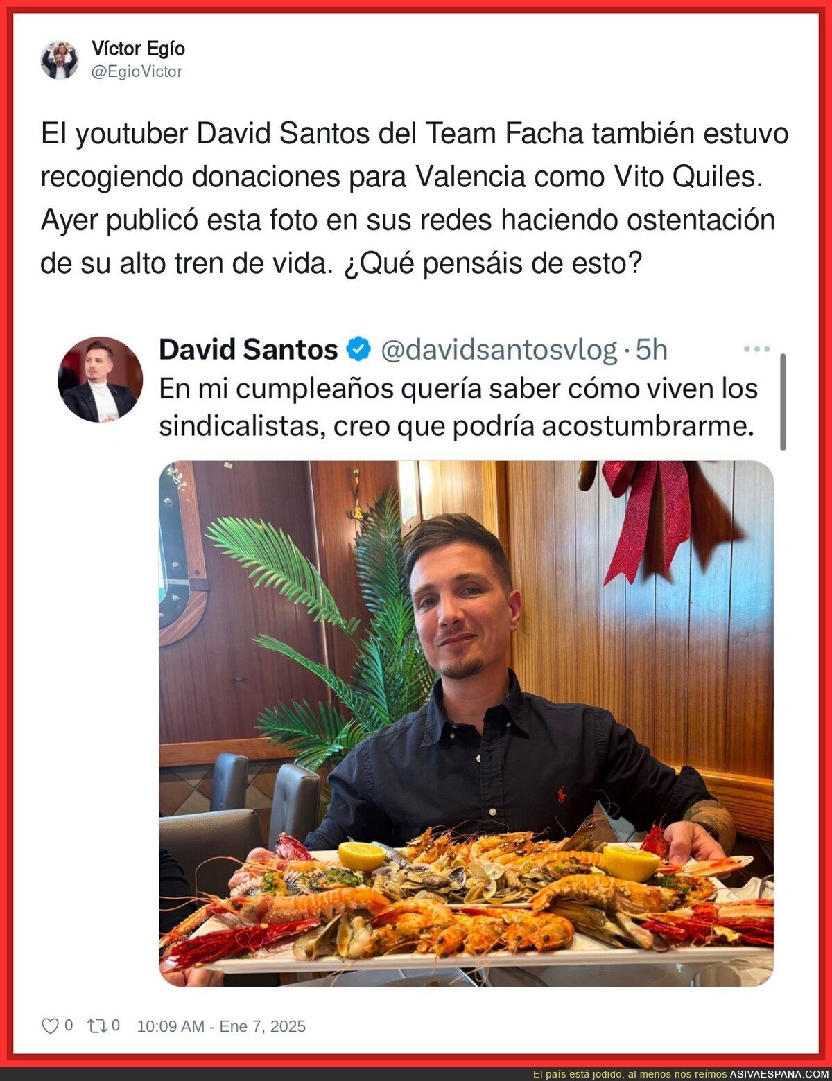 Sospechoso como los que han sacado pasta de Valencia ahora se dan atracones
