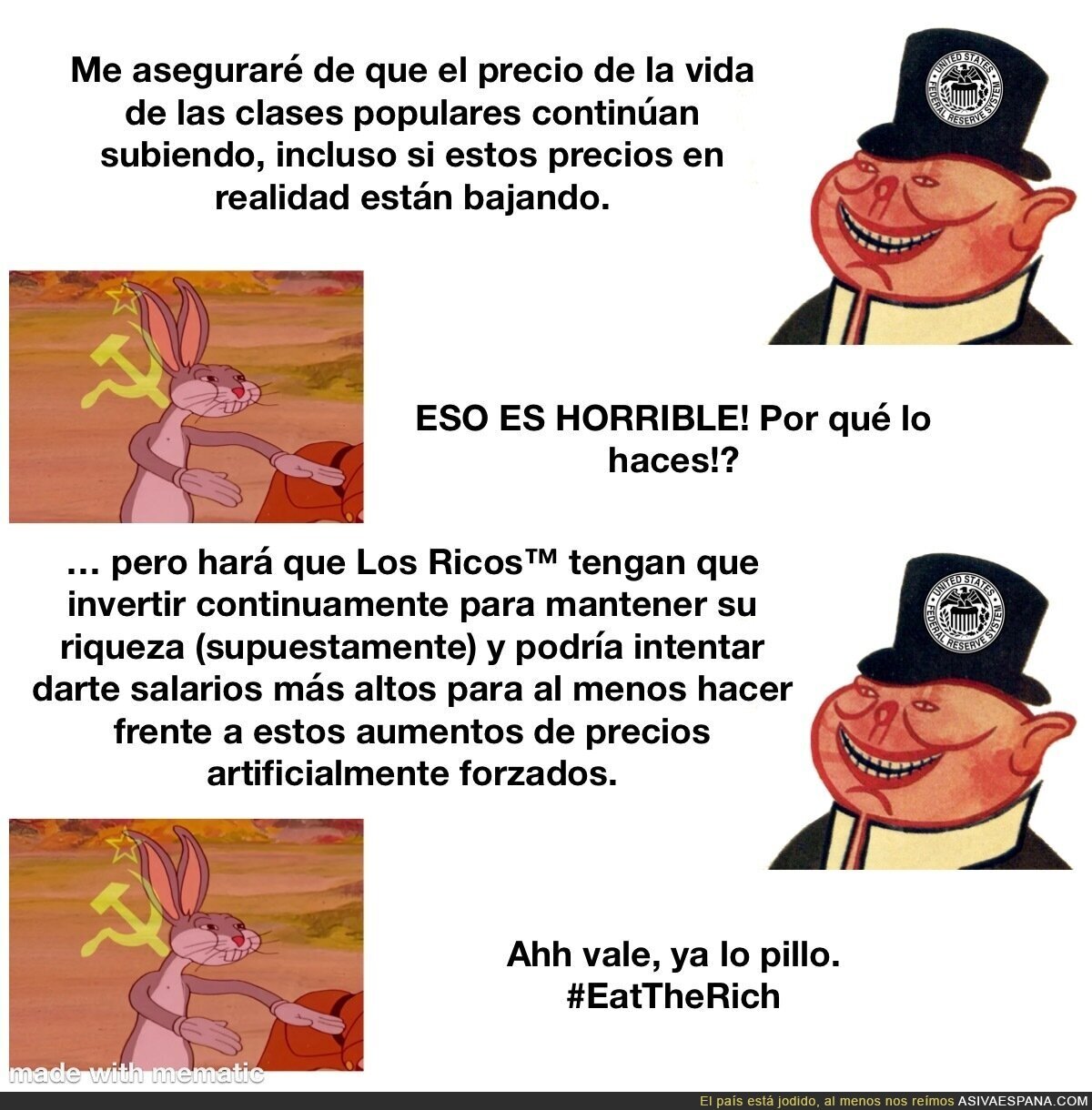 Demos las gracias por nuestras subidas compensatorias.