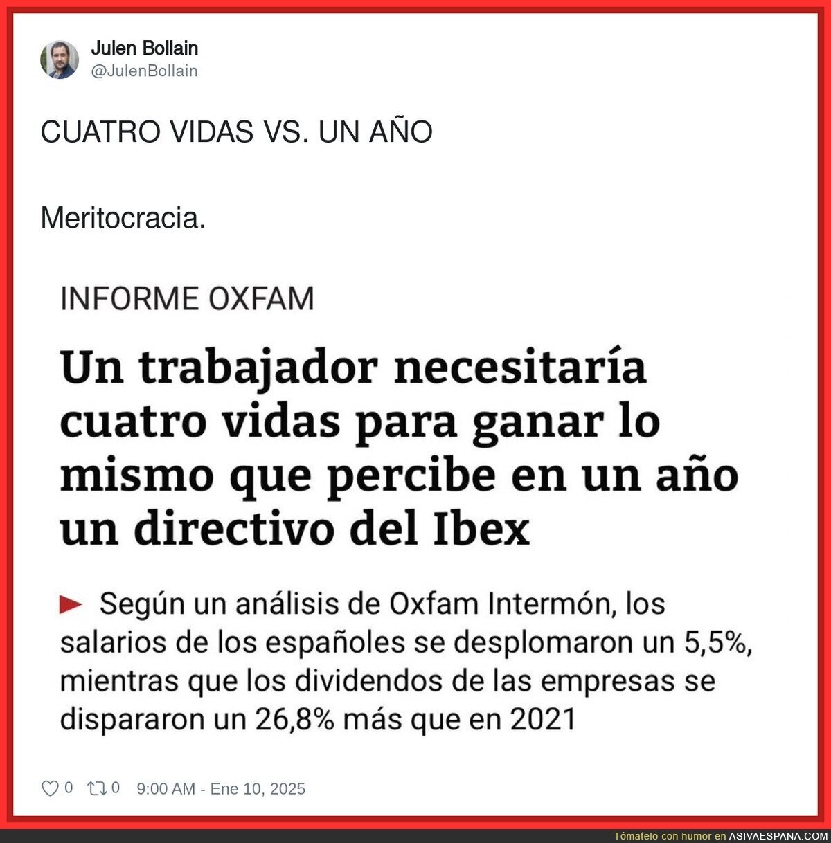 Bendita meritocracia quien eres...