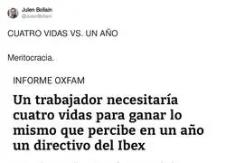 Bendita meritocracia quien eres...