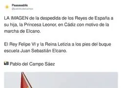 El Rey de Espa&ntilde;a siendo un padre total en la despedida de Leonor