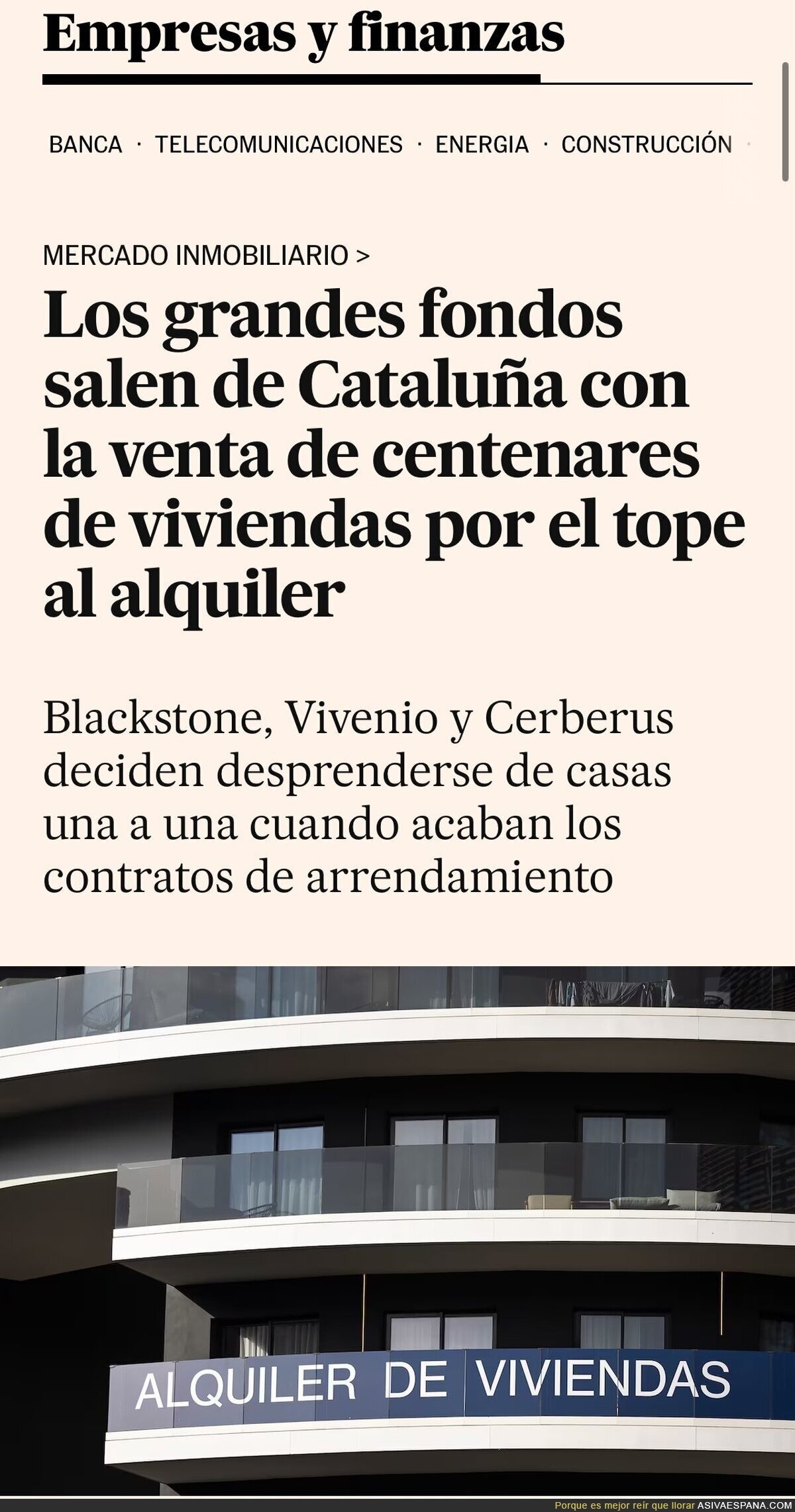 Resultados del tope máximo en los precios de alquileres.