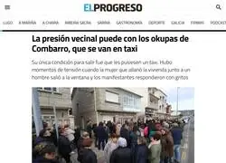 Vecinos del pueblo se unen y desalojan unos okupas en Combarro