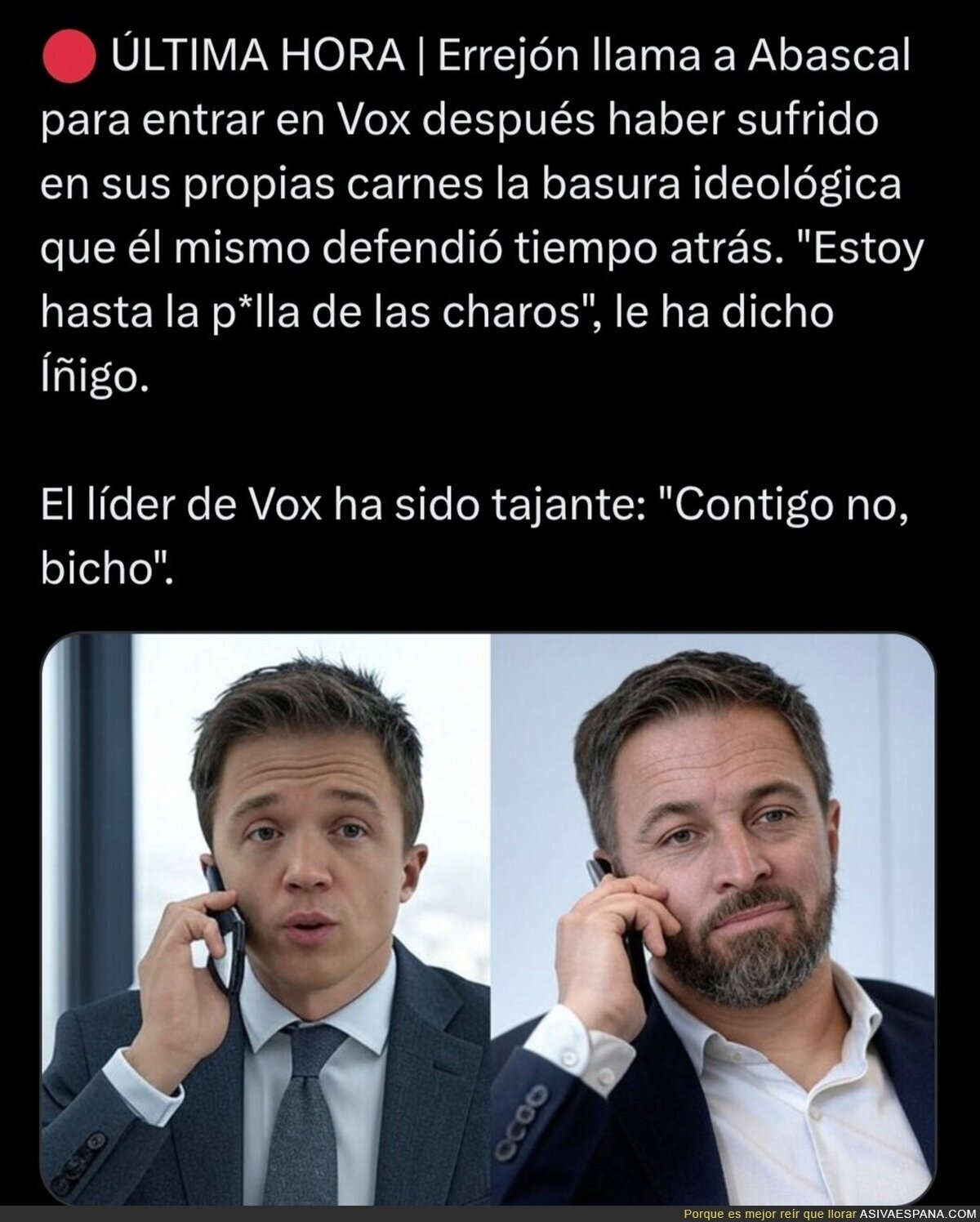 Contigo no, bicho