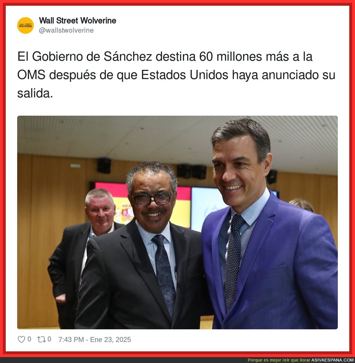 La importancia que le da el Gobierno de Pedro Sánchez a la OMS