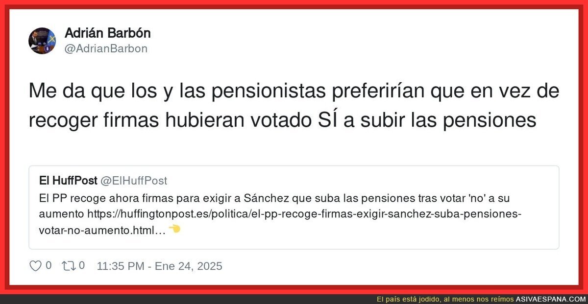 Recogida de firmas por los pensionistas