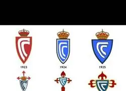 La evoluci&oacute;n del escudo del Celta de Vigo