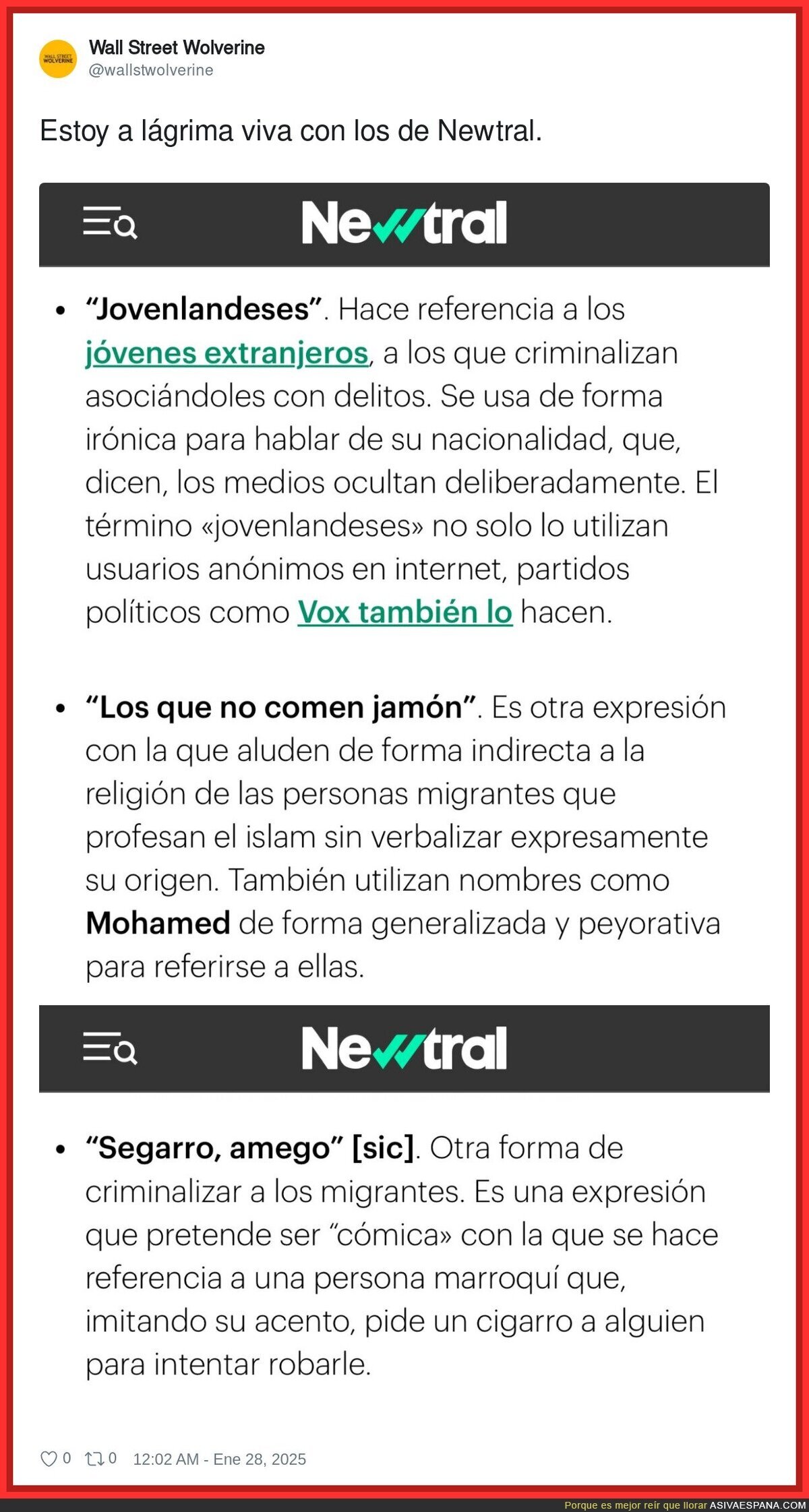 Newtral y su artículo sobre el lenguaje que se usa en redes sociales