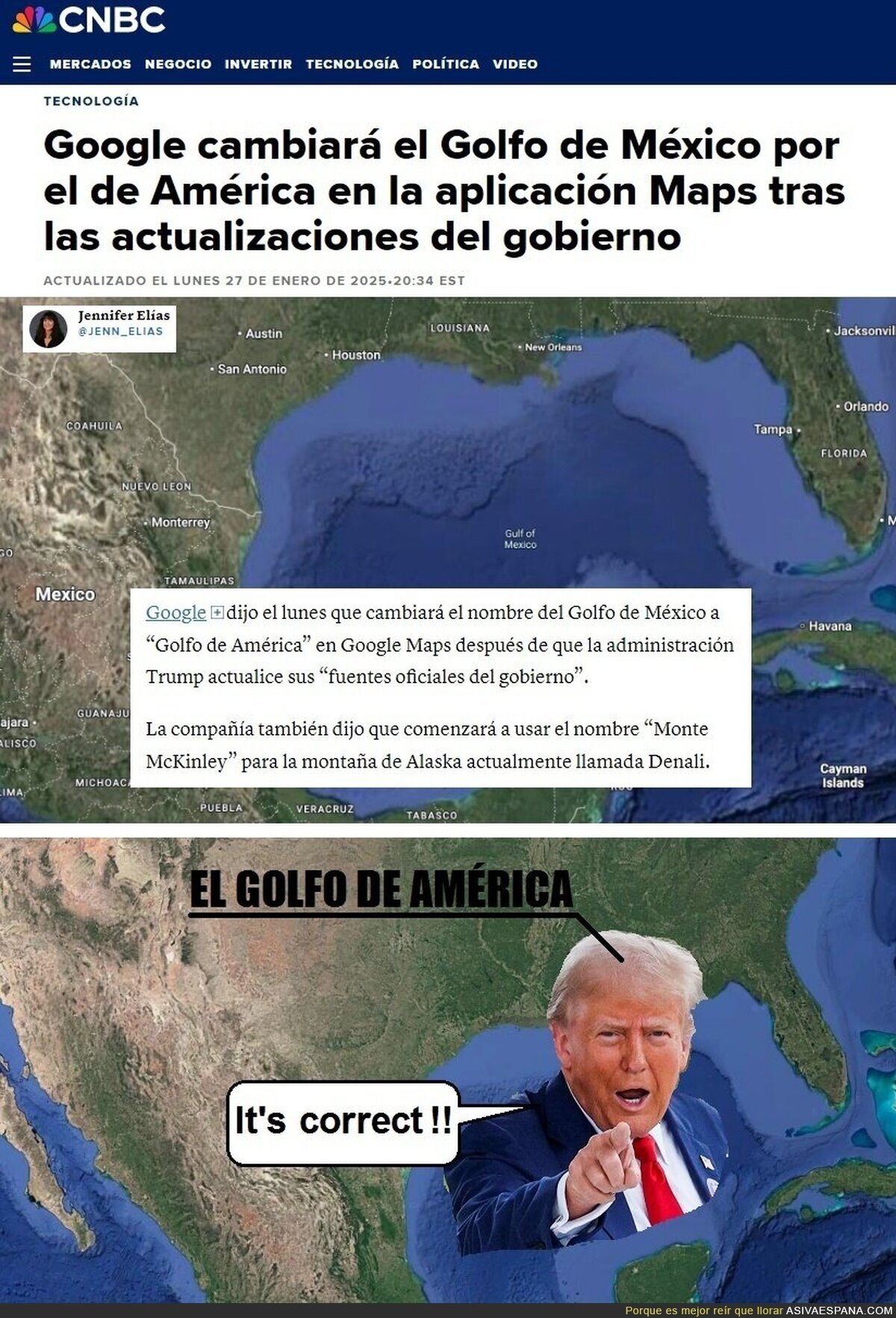 Al final todos sabemos quién es el Golfo de América