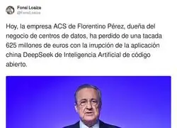 Florentino P&eacute;rez ha sido afectado por la gran IA de China