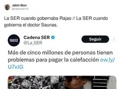 Como cambian las noticias de la SER si gobierna la izquierda o la derecha