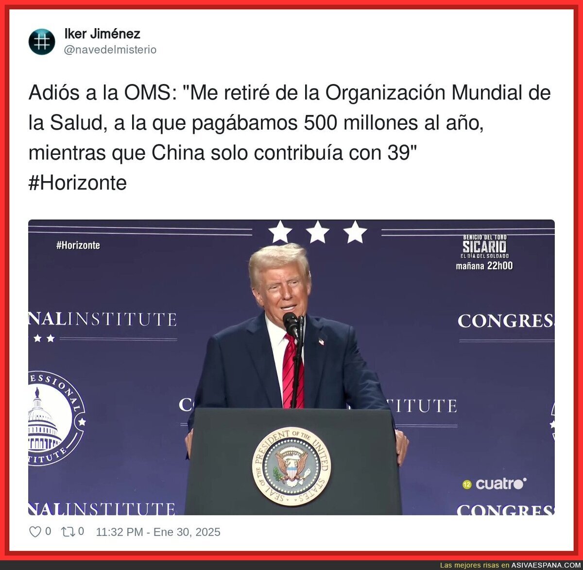 Trump pasa de la OMS