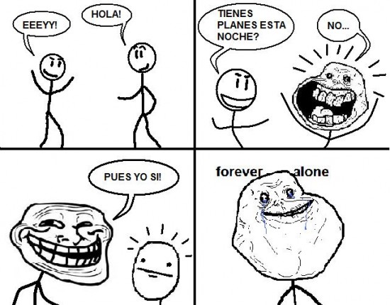 forever alone,Troll face