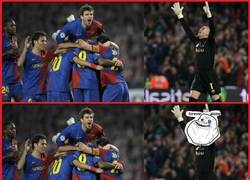 Enlace a Celebrando un gol del Barça