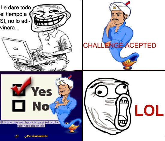 akinator,Challenge acepted,LOL,Troll Face