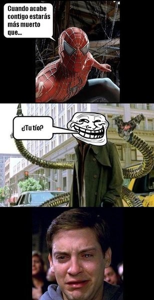 spiderman,tio,troll face