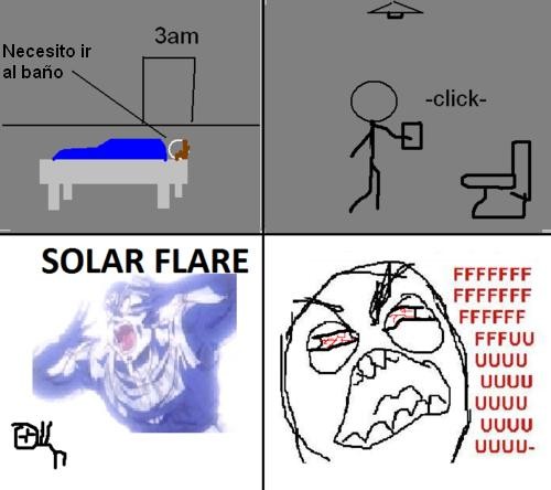 3am,baño,solar flare