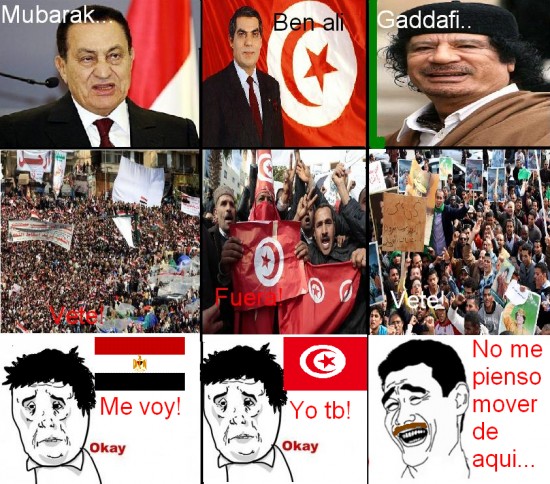 Okay - Mubarak, Ben ali y Gaddafi...
