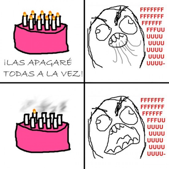 cumpleaños,fuuu,guy,rage,rage guy,tarta,velas