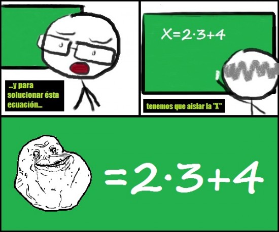 forever alone,matematicas