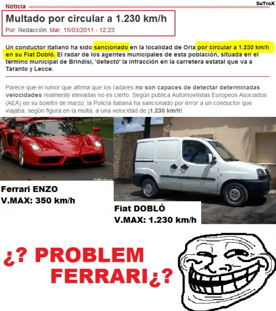 Trollface - ¿Problem Ferrari?