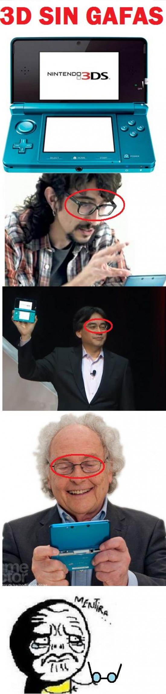 Mentira - Nintendo 3DS sin gafas