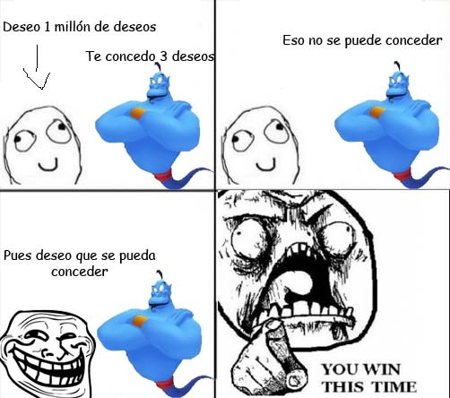 deseo,genio,Trollface,you win this time