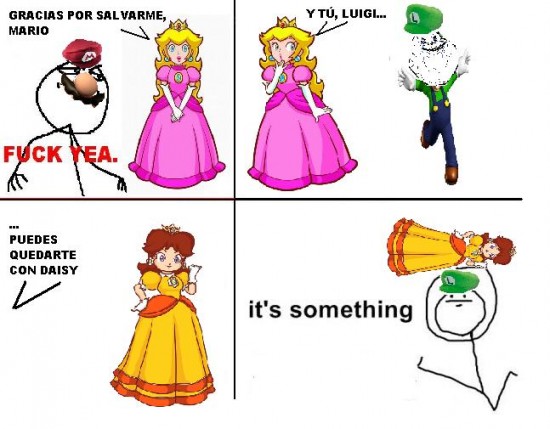 forever alone,fuck yeah,it's something,mario,peach
