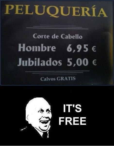 calvos,gratis,it's free,peluquería