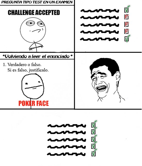 Challenge accepted,Examen,Poker face,Yao ming