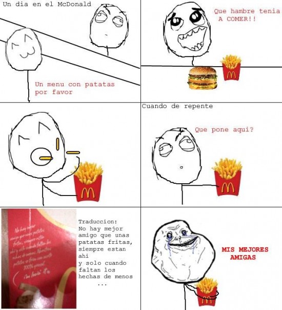 Forever_alone - Comiendo en McDonalds