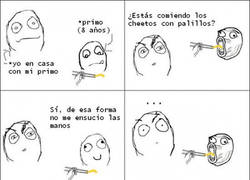 Enlace a Comiendo cheetos