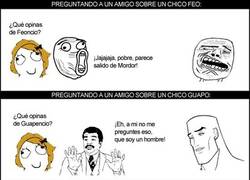 Enlace a Ante el guapetón el hombre pierde la opinión