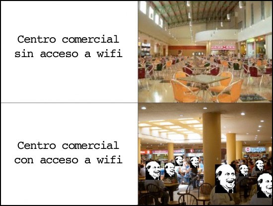 centro comercial,comida,wifi