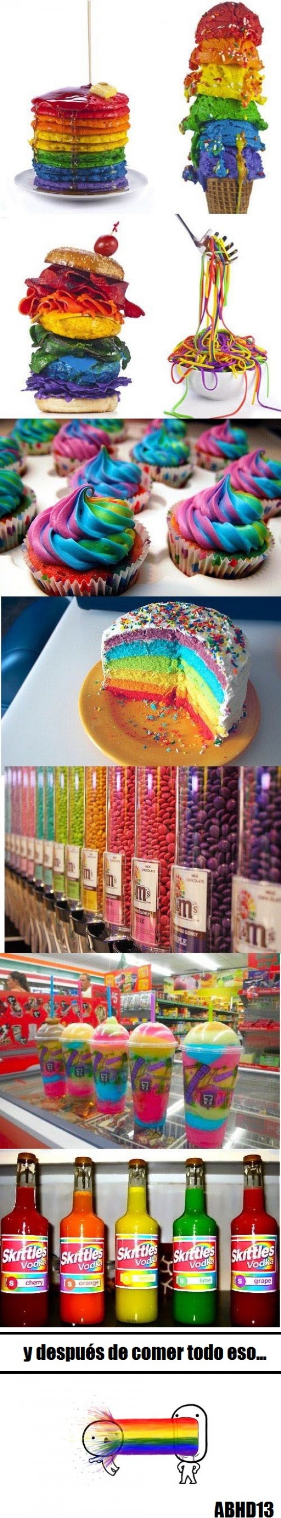 arcoiris,colores,comida,dulces,puke rainbow