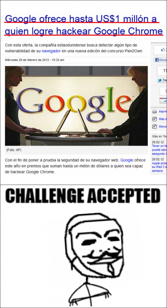 anonymus,challenge accepted,google,google chrome,hackers