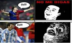 Enlace a Messi según el equipo
